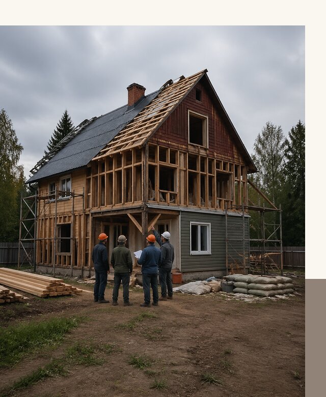 Реконструкция дачного дома в Кимовске под ключ с проектом
