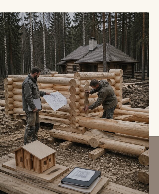 Проектирование и строительство домов из бревна в Кимовске